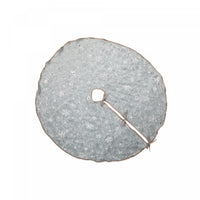 Swirly Snowflake Fleece Tree Skirt Silver Christmas Tree
