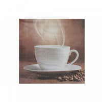 20 Pack 3 Ply Cocktail Napkin Steaming Coffee - Set of 6