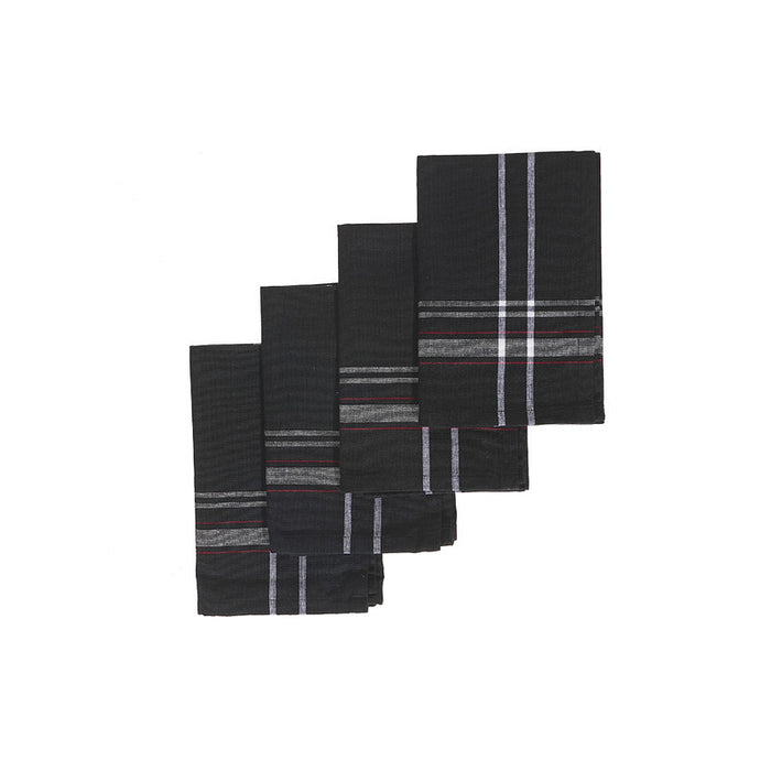 French Border Napkin Set of 4 Black