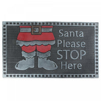 Rubber Santa Please Stop Here Floormat