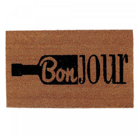Coir Door Mat Bonjour Vin Floormat