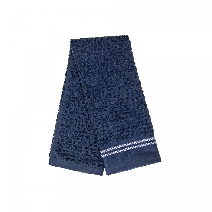 Luxury Stitch Hand Towel 16 x 27 Blue - Set of 6 Towels