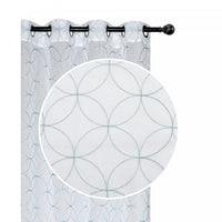 Lurex Embroidered Sheer Panel Diamond Teal 96