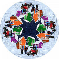 Polyester Digital Print Tablecloth Santa's Helpers 60 x 90