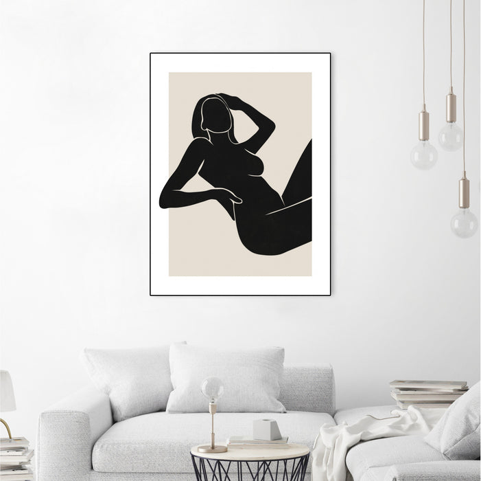 \"Untitled\" Canvas Framed Black 24x32 Wall Art