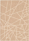 Sadie Abstract Taupe-Champagne Area Rug - 7'10\" x 10'2\"