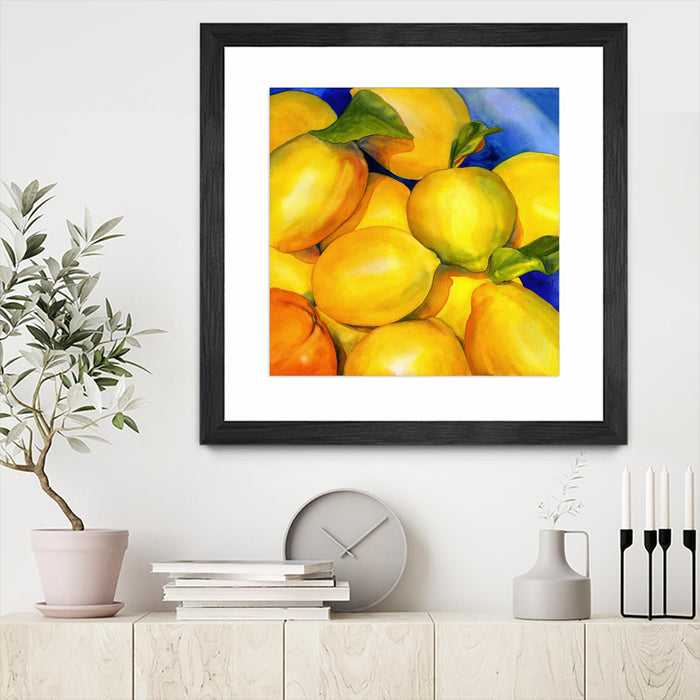 \"Zest For Life\" Matted and Framed Black 30x30 Wall Art