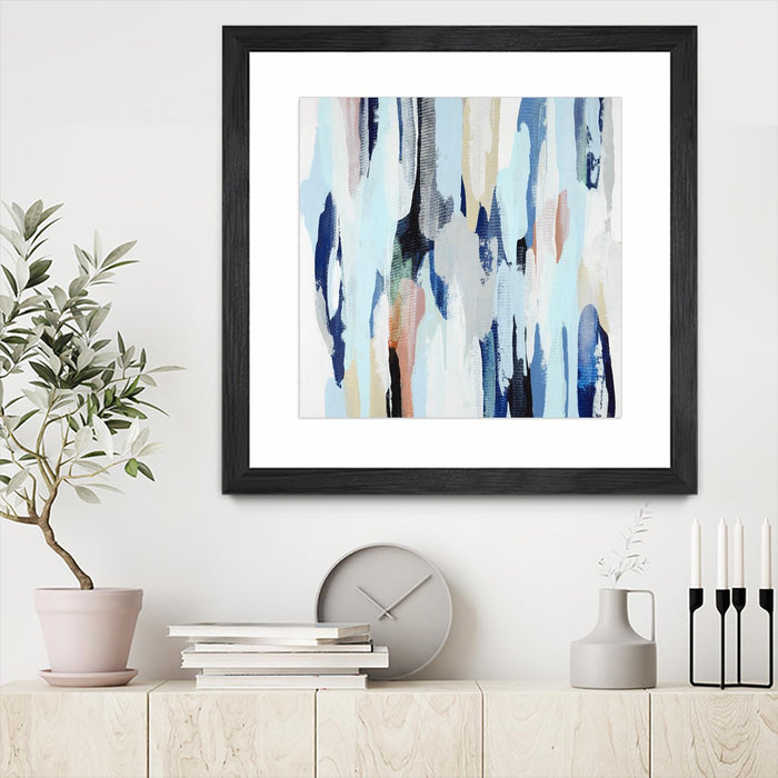 \"Creating Coastal\" Matted and Framed Black 36x36 Wall Art