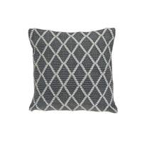 Ribbed Diamond Cushion Grey - Set of 2
