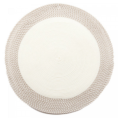 Vinyl Round Placemat with White Border - Set of 12|Napperon rond en vinyle avec bordure blanche - ensemble de 12