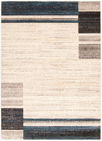 Aya Ivory-Blue Area Rug - 5'3