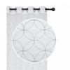 Lurex Embroidered Sheer Panel Diamond Grey 96\" - Set of 2