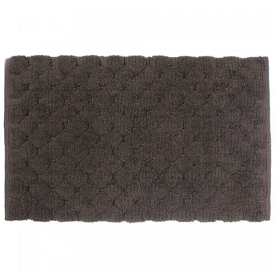 Handwoven Pompom Bathmat Chocolate 20 x 32 Bathmat|Tapis de salle de bain 20 x 32 de couleur chocolat tissé à la main avec pompon