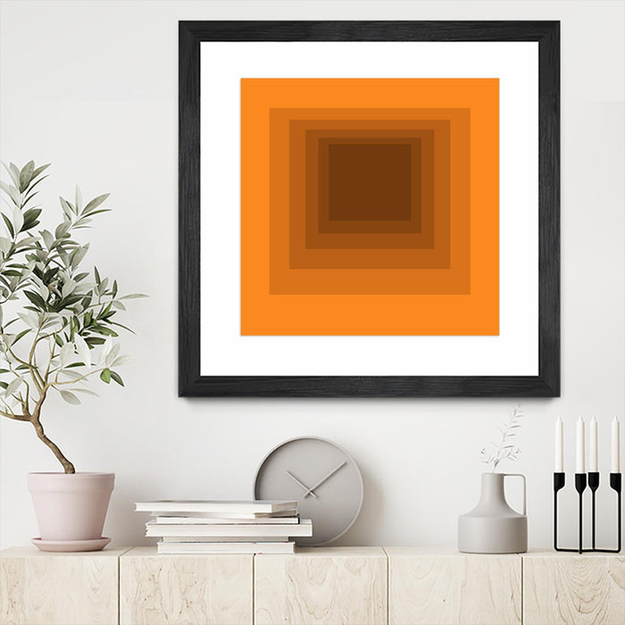 \"After Josef F\" Matted and Framed Black 36x36 Wall Art
