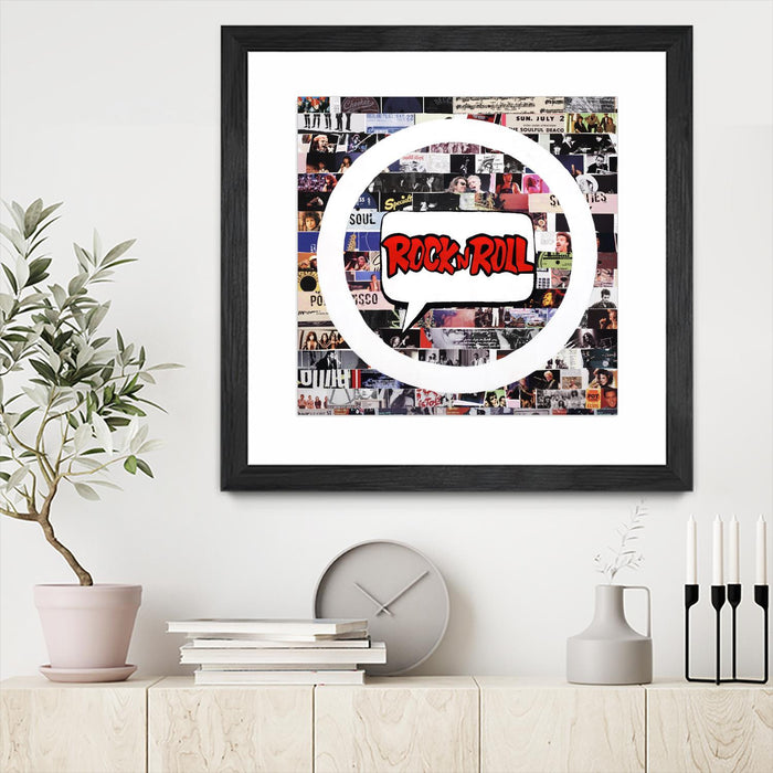 \"Its Here To Stay\" Matted and Framed Black 36x36 Wall Art