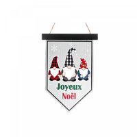 MDF Flag Wall Hanger Joyeux Noel Wall Decor