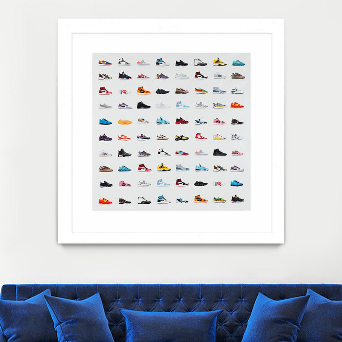 \"Life Is Short Buy The Shoes\" Matted and Framed White 30x30 Wall Art