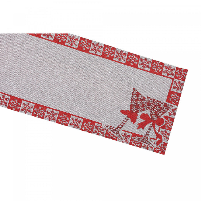 Tapestry Table Runner Square End Snowflake Border