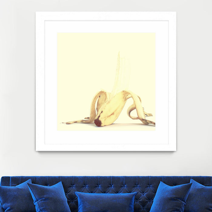\"Banada Honey Puff\" Matted and Framed White 30x30 Wall Art