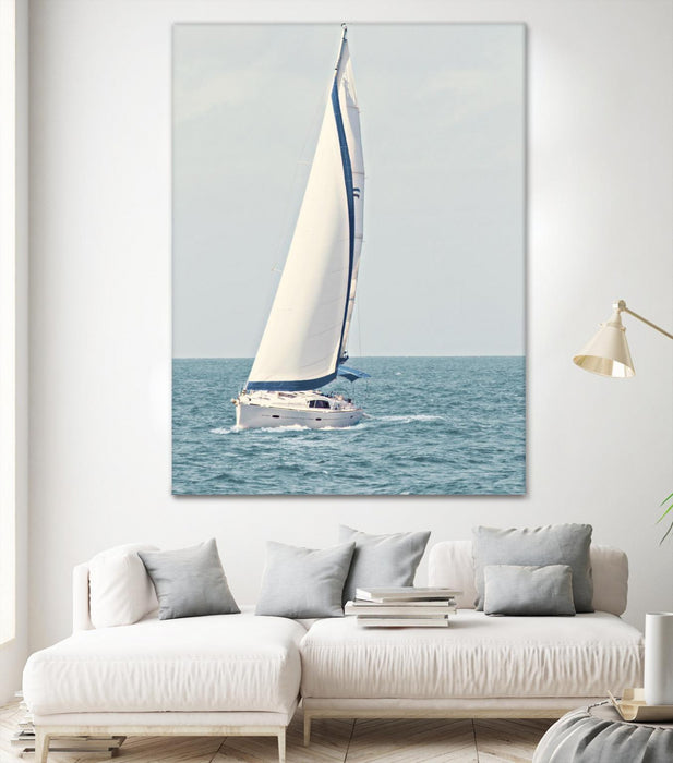 \"Sailboat In The Ocean\" Giant Art 72x54 Wall Art