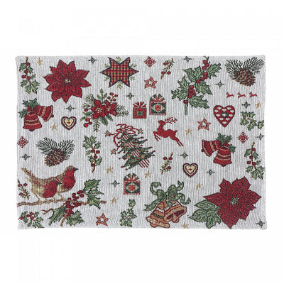 Tapestry Placemat Holiday Festivities 13 x 18 - Set of 12|Napperon 13 x 18 en tapisserie au thème « Festivités » - ensemble de 12