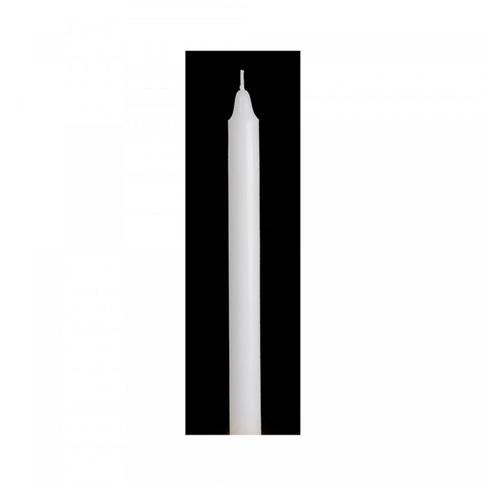 10\" Unscented Columns White - Set of 12 Candle