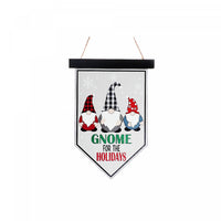 MDF Flag Wall Hanger Gnome for The Holidays