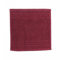 Basketweave Wash Cloth 12 x 12 Burgundy - Set of 6 Towels