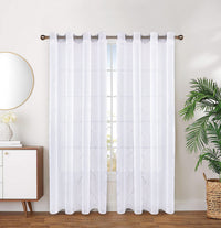 Cava Grommet Pair of White Panels - 54x95