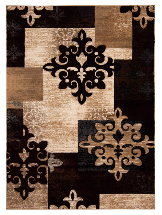 Neda Burgundy Area Rug - 3'11\" X 5'7\" 