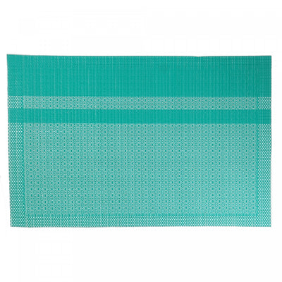 Vinyl Placemat Honeycomb Teal - Set of 12|Napperon bleu sarcelle en vinyle à motif d’alvéoles - ensemble de 12