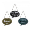 Iron Wall Speech Bubble - Set of 3 Wall Decor
