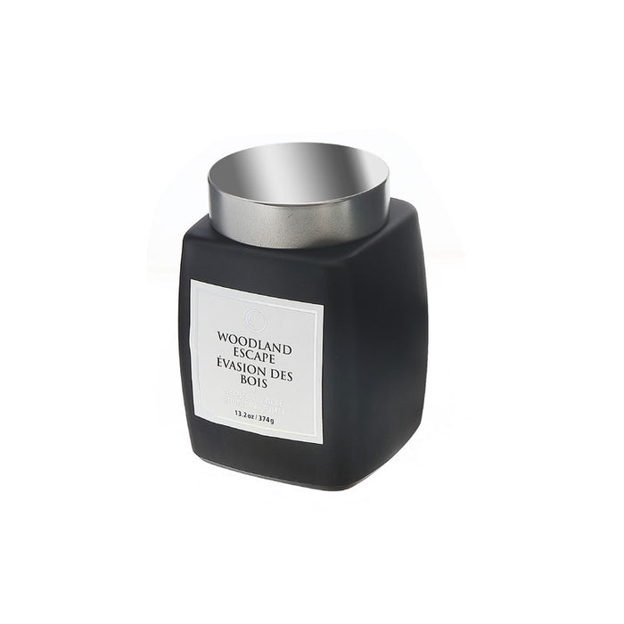 13.2 Oz Luxe Scented Square Candle with Lid Woodland Escape - Set of 2