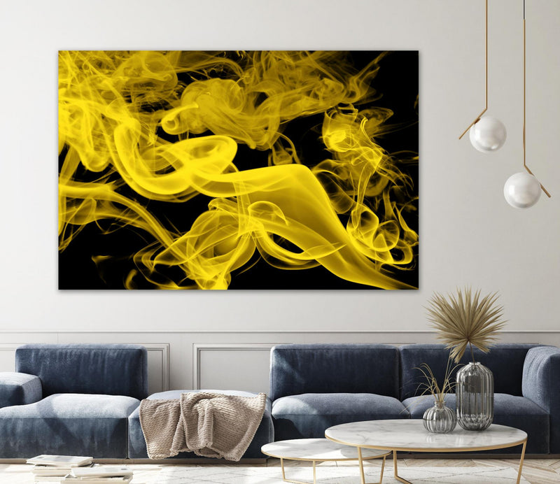 \"Yellow Smoke\" Giant Art 84x54 Wall Art
