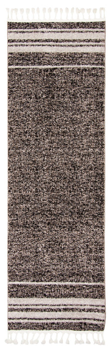 Vera Earth Taupe/Black Area Rug - 2'7\" x 8'4\"
