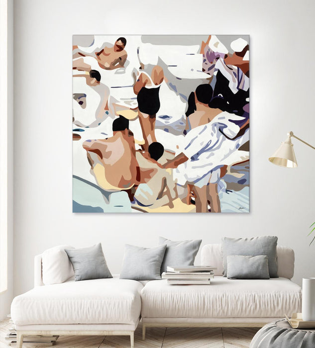 \"Tammy & Greg's Pool Party\" Giant Art 54x54 Wall Art