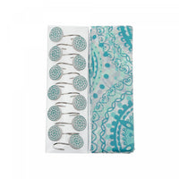 Peva Shower Curtain With 12 Polyresin Hooks Circles