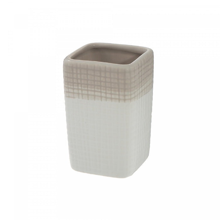 Ceramic Tumbler Lattice - Set of 2 Bath Accessories
