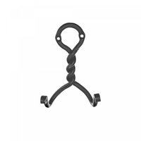 Double Twist Iron Wall Hook Gun Metal - Set of 4 Hooks