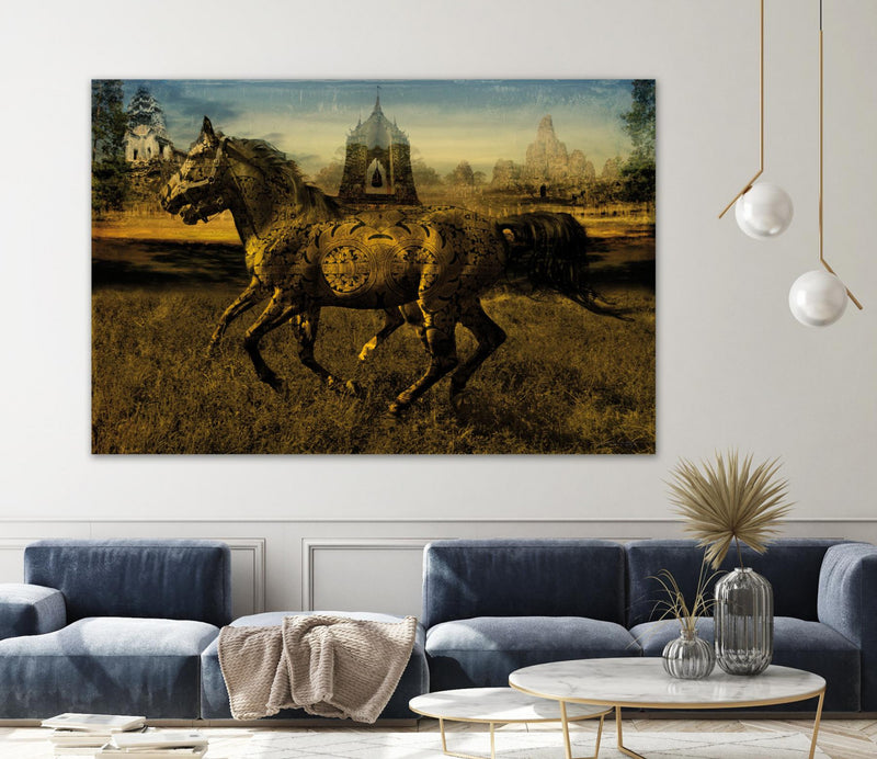 \"2 Horses\" Giant Art 84x54 Wall Art