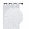 Lurex Embroidered Sheer Panel Curved Diamond White - Set of 2