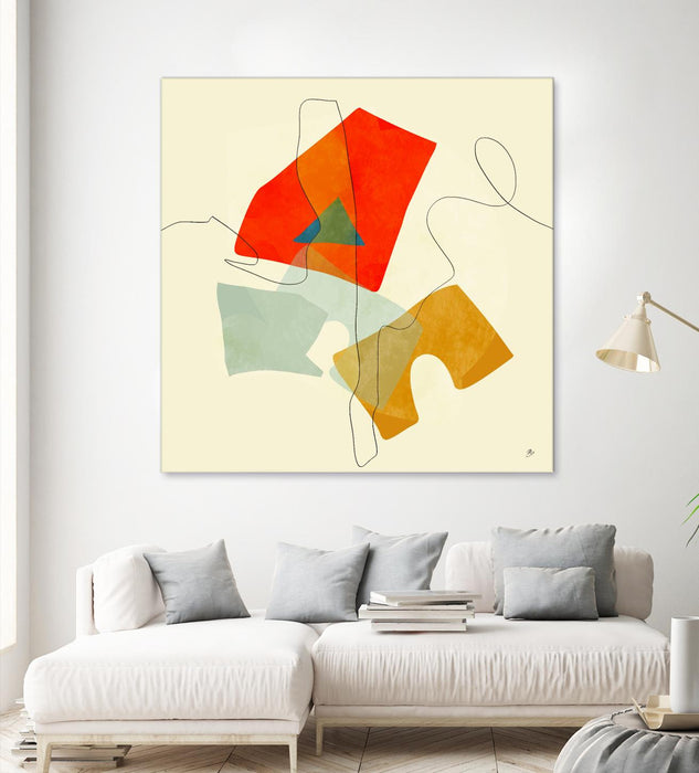 \"Mid Century Geometric\" Giant Art 54x54 Wall Art