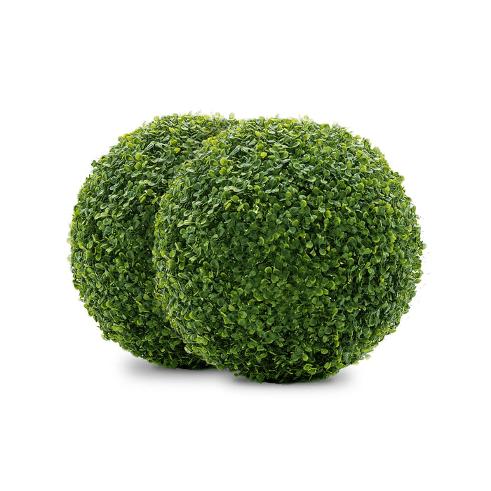 Artificial Boxwood 13\" Foliage Ball 2  Pieces