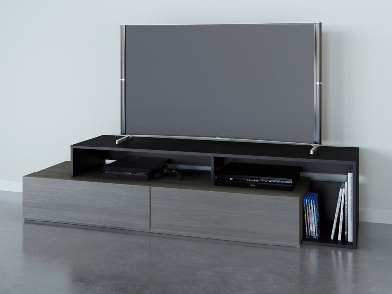 Nordika Damask 72\" TV Stand - Grey/Black