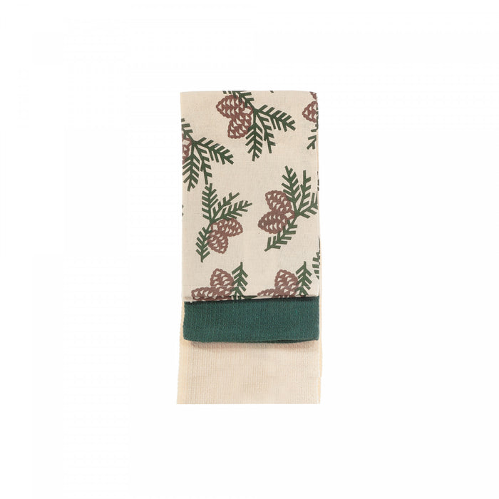 Kitchen Towel Set of 3 Pcs Pinecone Kitchen Linen