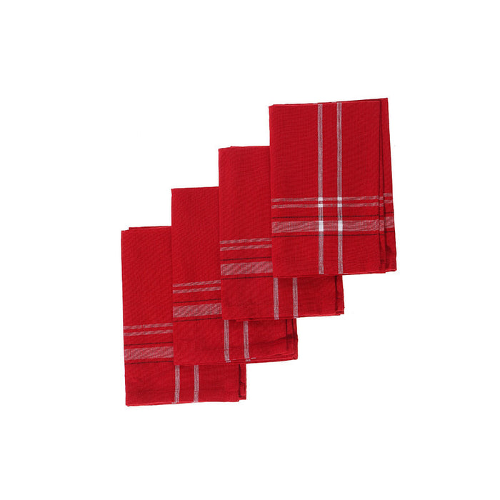 French Border Napkin Set of 4 Red