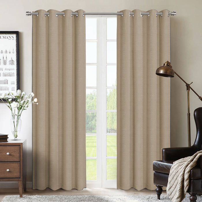 Allegheny Blackout Grommet Panel (pair) 54x84\" Taupe Window Panel 