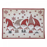 Tapestry Placemat Five Gnomes 13 x 18 - Set of 12