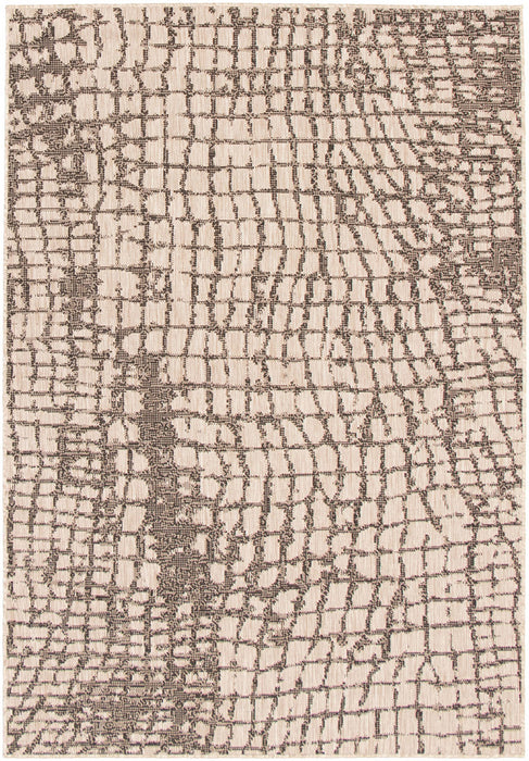 Sadie Safari Silver-Black Area Rug - 7'10\" x 10'2\"