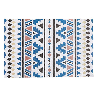 Vinyl Placemat Bohemian Blue - Set of 12|Napperon bleu en vinyle de style bohème - ensemble de 12